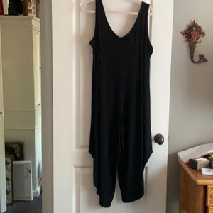 Tahari Black Asymmetrical Hem Jumpsuit